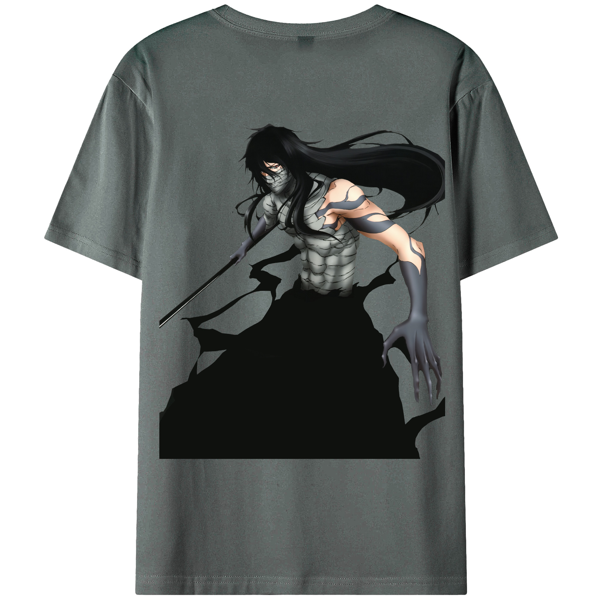 （画像用） ブリーチ 黒崎一護（くろさき いちご）BLEACH Kurosaki Ichigo 綿100％ メンズ半袖Tシャツ（バックプリント） 通気性